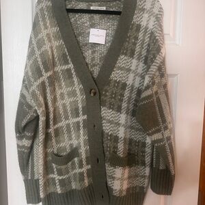 Plaid Knit Women's Sweater